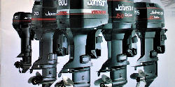 Which agencies advertise Johnson Outboards in Curitiba Recife Brazil